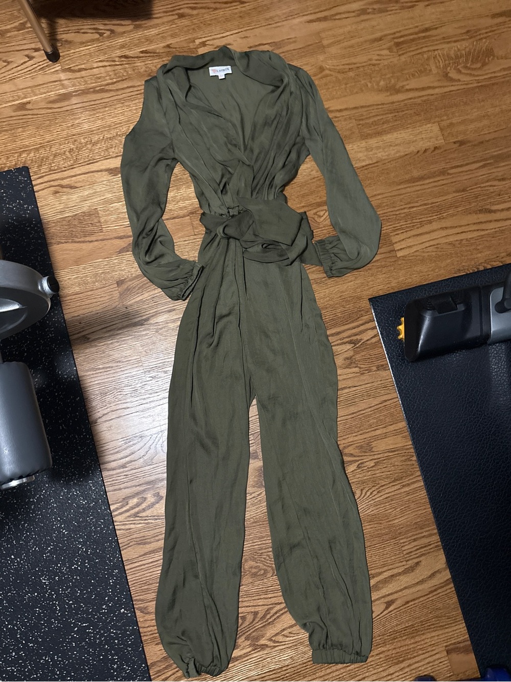 Love Culture green belted jumpsuit